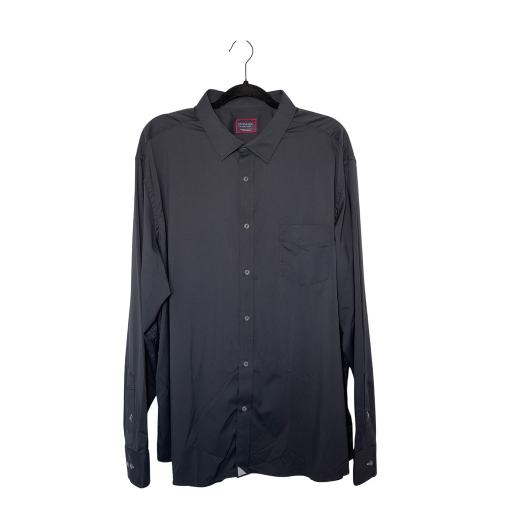 Untuckit Men XXX-Large  Black Performance Long Sleeve Stretch Button Up Shirt